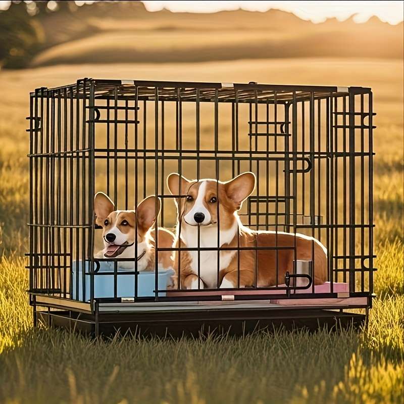 1pc Transparent 8 pieces with door + cap size Heightened transparencyPet Cage