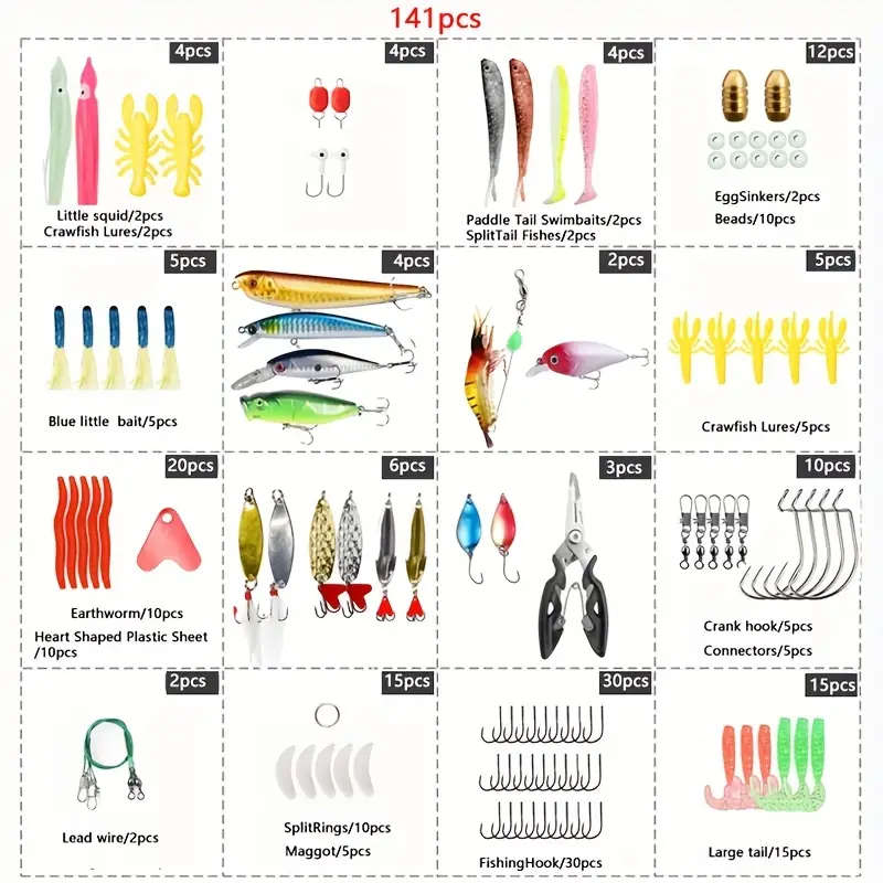 141-Piece Ultimate Lure Set Made For Anglers