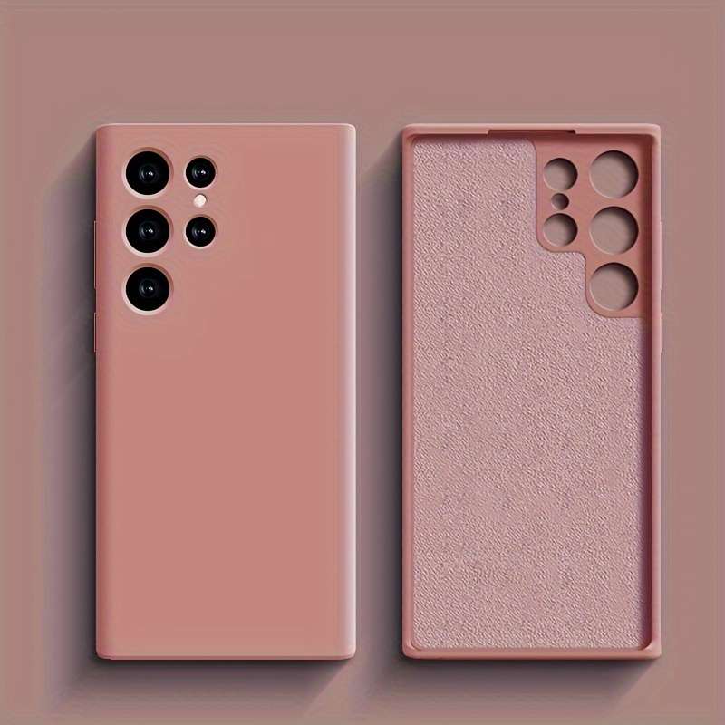 1pc Pink Color For Samsung Galaxy S24 Ultra Phone Cases