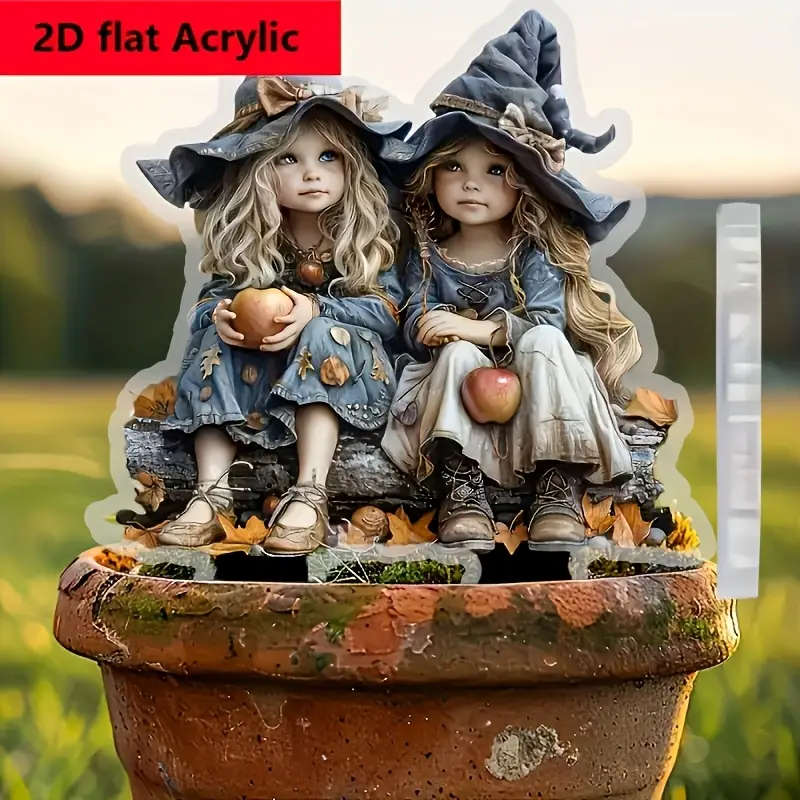 1pc 2D Flat The 2D Acrylic Insert Is Suitable For Decorating Courtyards And Lawns It Offers A Unique