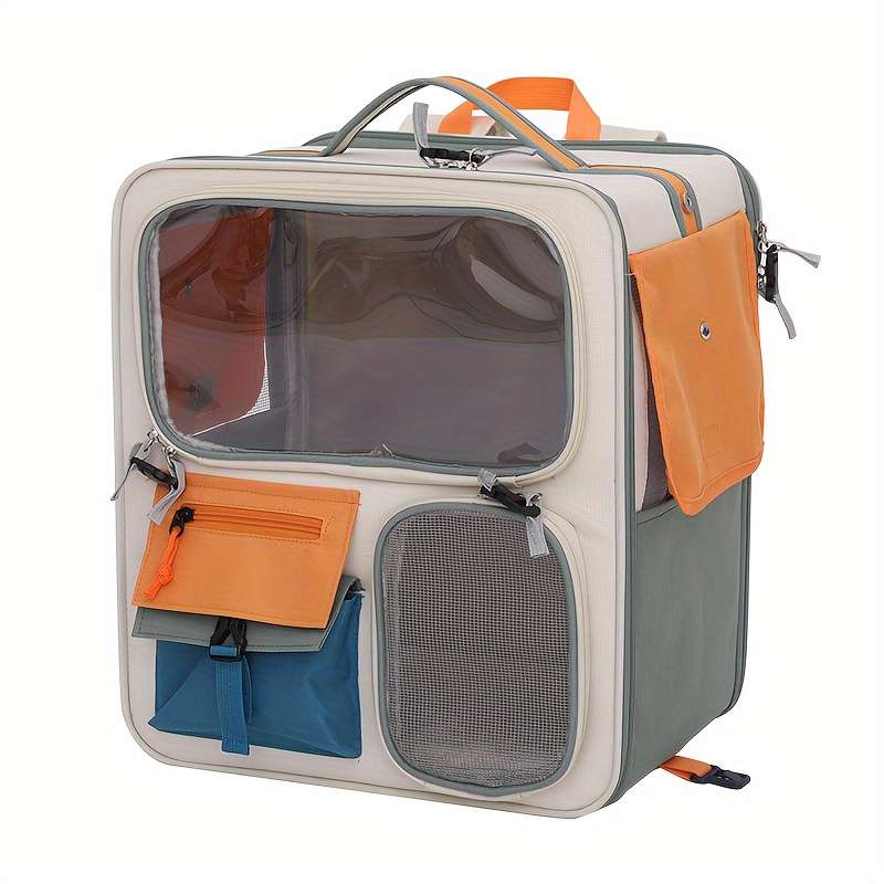 1pc Mesh backpack with pull rod Pet Bag