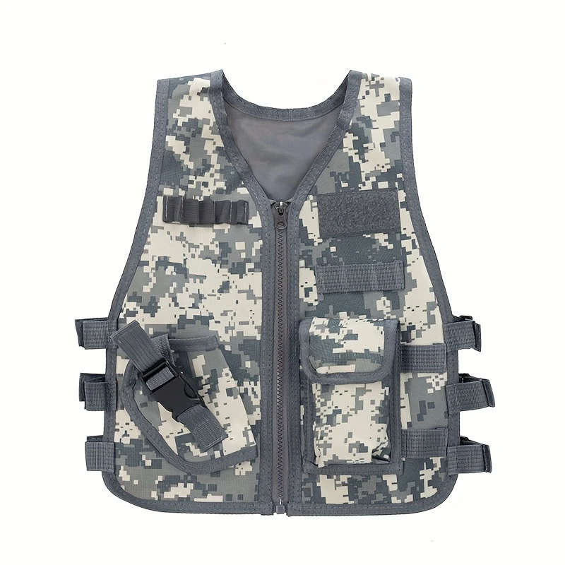 1pc Size S Youngsters's Outdoor Tactical Vest Summer Camp Camouflage Training Vest