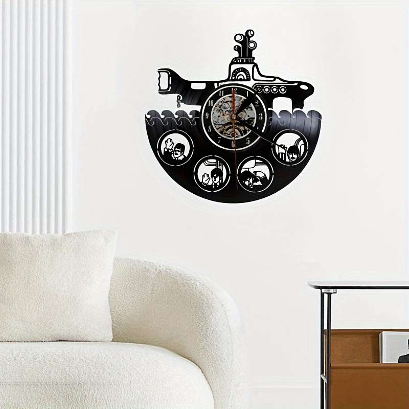 1pc silent vinyl wall clock suitable for multiple scenes in the kitchen living room bedroom