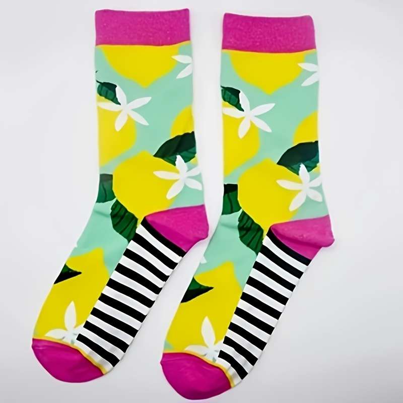 1 Pair Mixed Color One Size Socks
