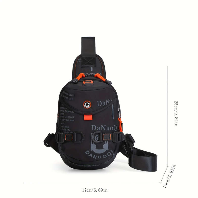 1pc Men's Sports Chest Bag Versatile Sling Backpack for Outdoor Activities Cycling Travel Durable