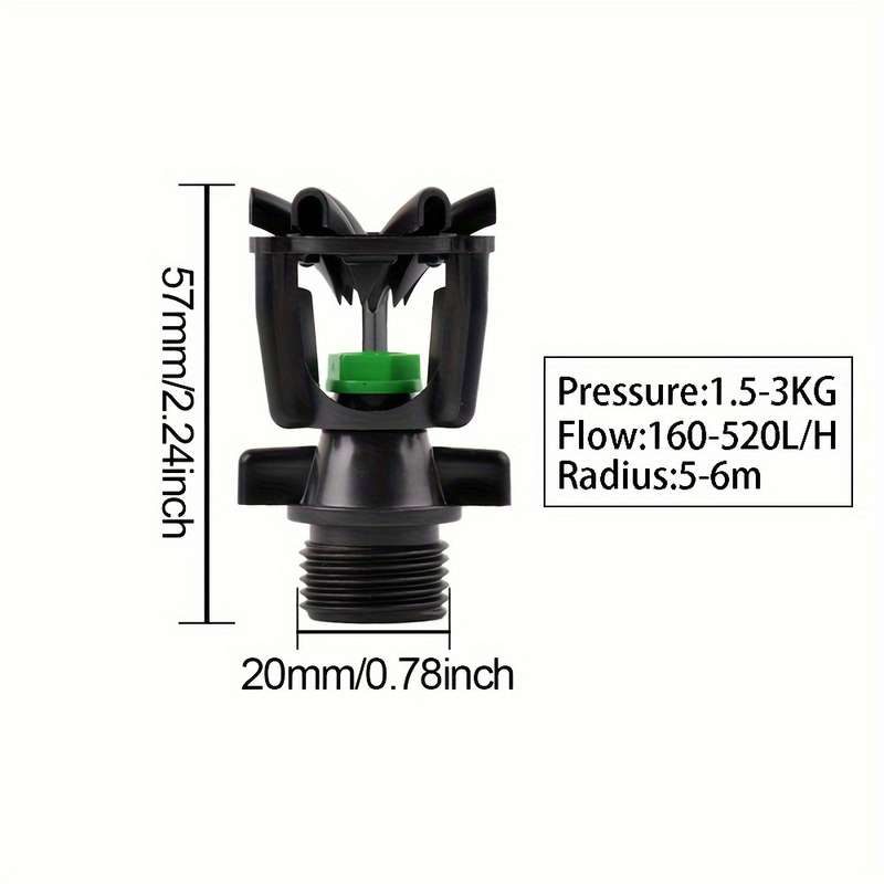 3Pcs Abs Garden Sprinkler Nozzle Rotating Spray