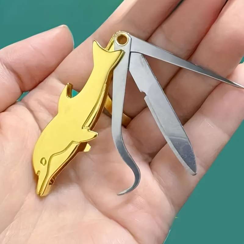 1pc Stainless Steel 3-in-1 Folding Tool Portable Toothpick Bottle Opener Keyhole