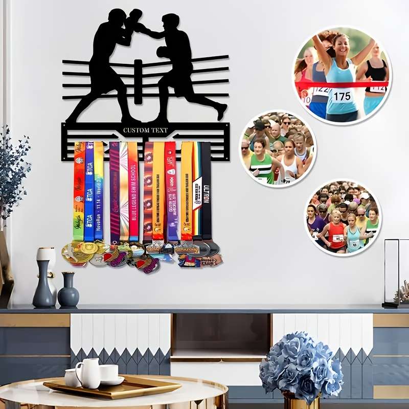 Custom Boxing Medals Display StandPersonalized Metal Wall Sculpture for Home  Outdoor Decoration