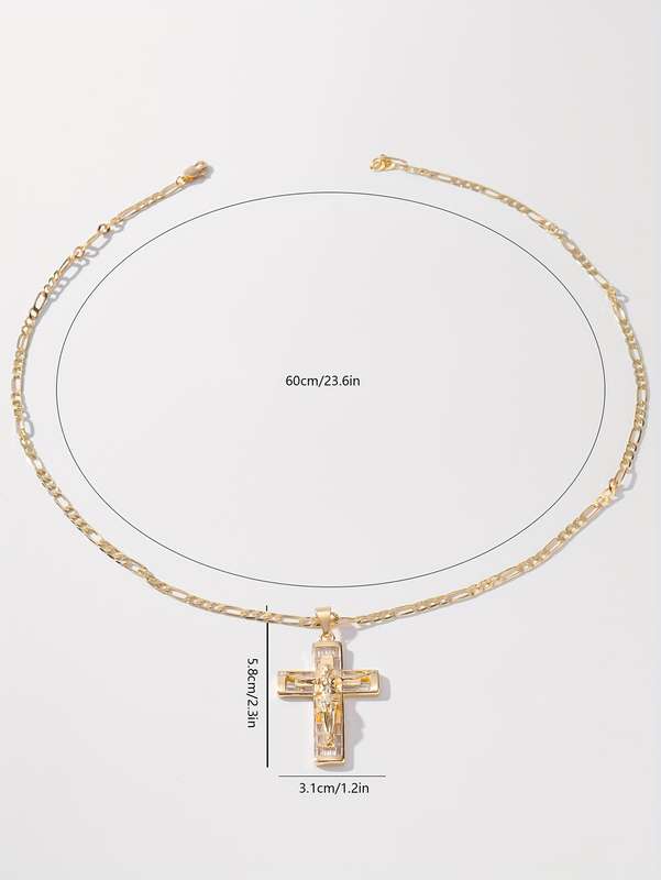 1 Piece Golden Yellow Jesus Theme Pendant