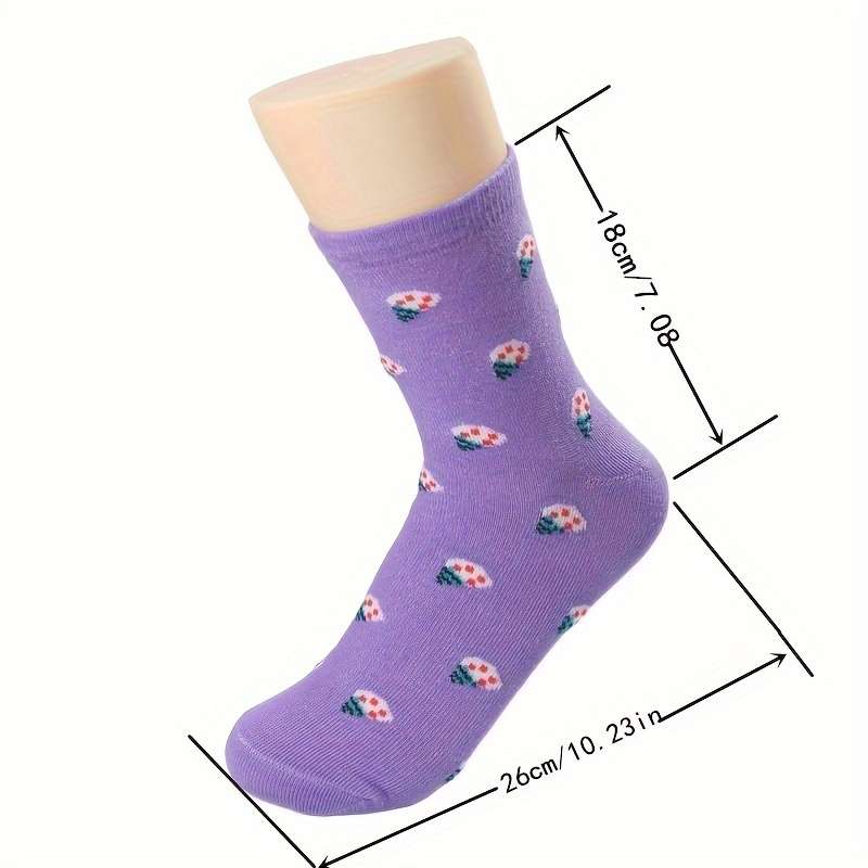 Sock Bright Color  Add  Gray Color 10 Pairs Of Patterns Randomly Mixed  One Size