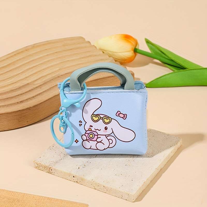 1pc An adorable purse with cute wallet multi-functional coin purse with portable keychain charm wi