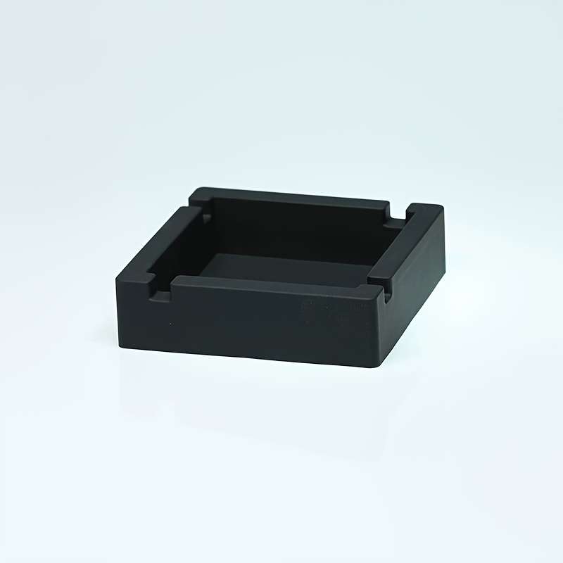 1pc Home Relaxation Modern Square Silicone Ashtray Sleek DIY Home Decor No Power Needed Black
