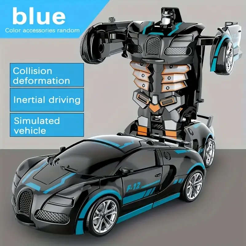 New Cool Deformation Mecha Toy Car Youngsters's Inertia Collision Deformation Toy Car