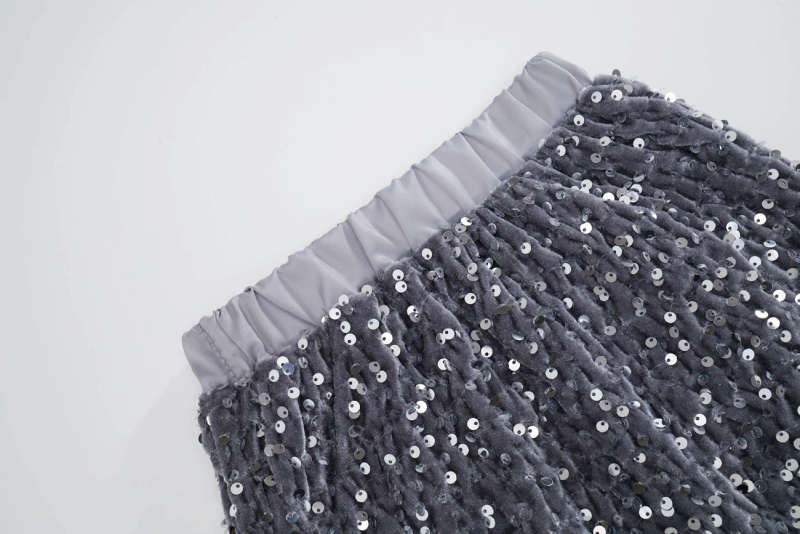 Girls Summer Sequined A-Line Skirt Suitable For Heights Around 98-104 Waist Circumference: About 42