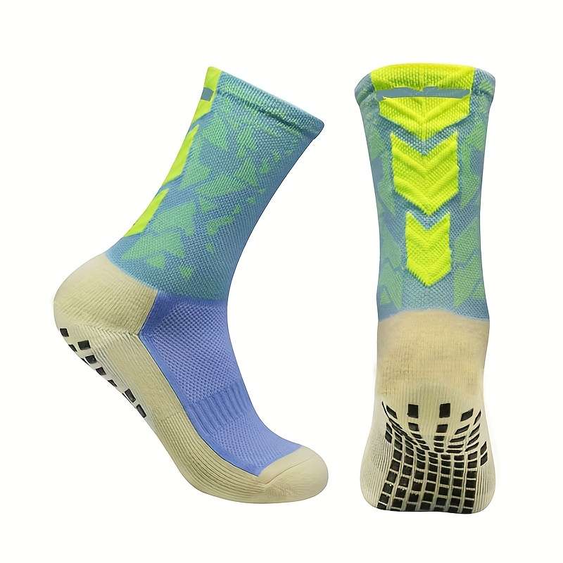 4 Pairs White Blue One Size High Elastic Socks