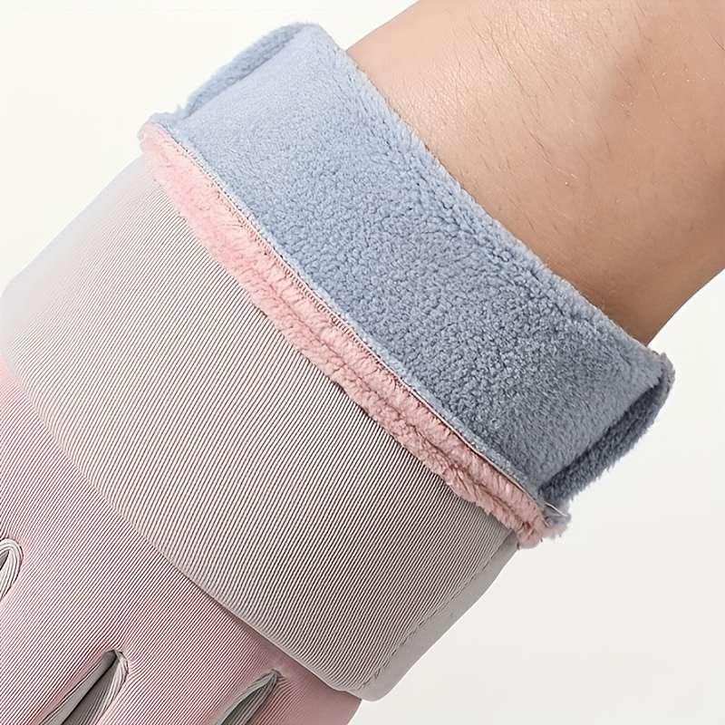 1 Pair Grey Warm Gloves