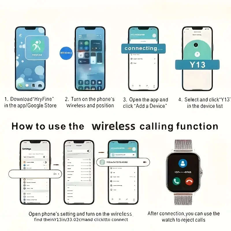 1pc Universal Smartwatch for Men and Women with Wireless Calling and Messaging Pedometer Fitness