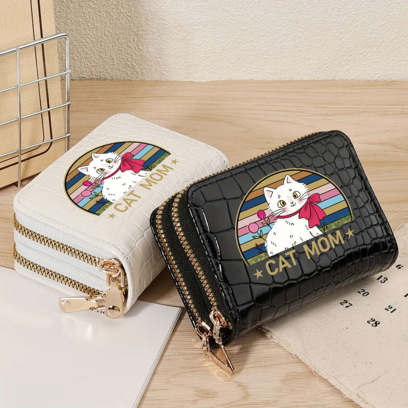 Fashionable Cute Cat Print Women's Short Wallet