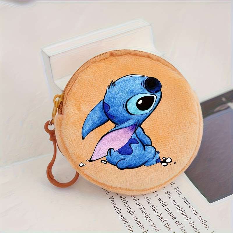 1pc Disney Stitch Small Change Bag Convenient for Daily Outings Dopamine Cute Girl's Heart Coin P