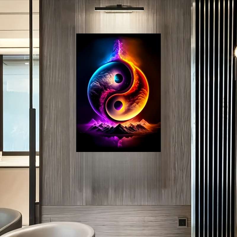 1000pcs Vibrant Yin Yang Bagua Tai Chi Puzzle Challenging DIY Brain Teaser with C