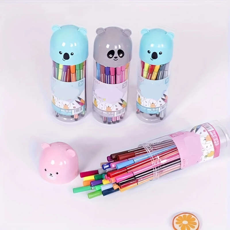 12pcs Colorful Coloring Pen Set with Storage Case Medium Tip Ideal for Adult Coloring Books Doodling