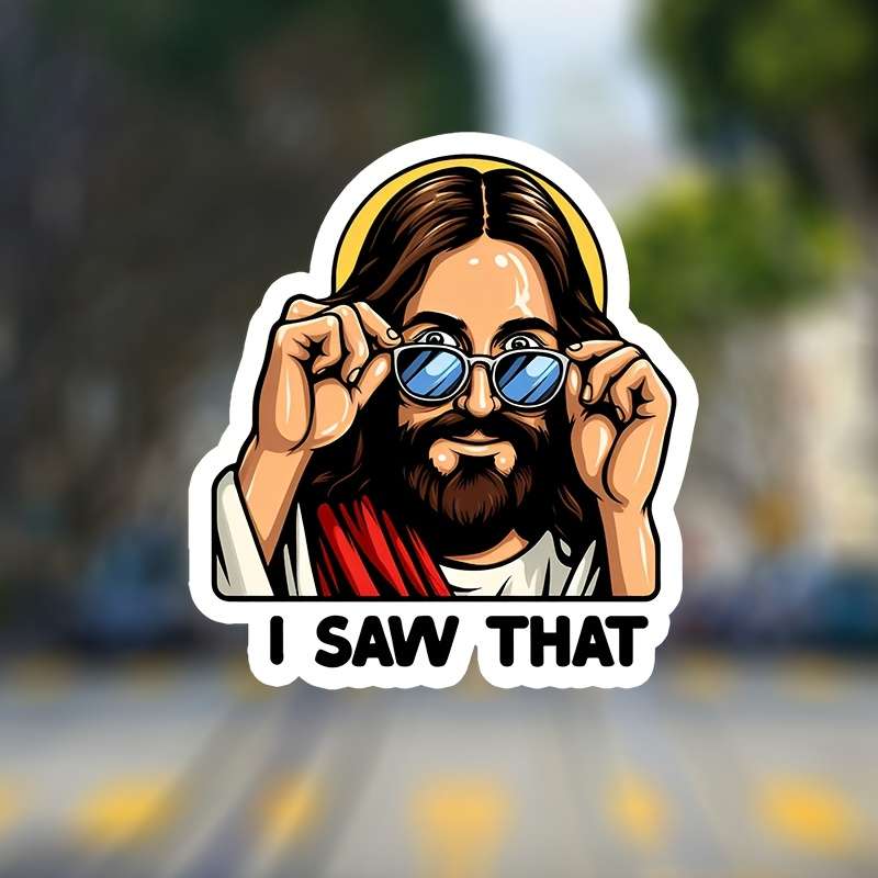 1 Piece  12.7 cm Jesus Christian Themed Stickers
