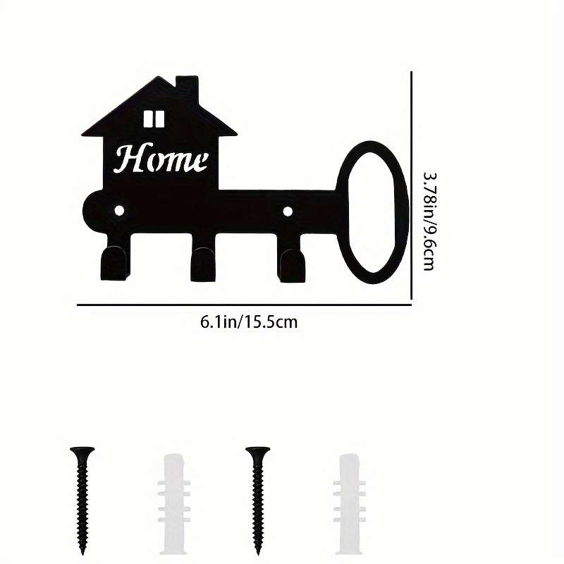 Adorable metal decorative key hook key holder bracket door wall garage key hook decorative clothes h