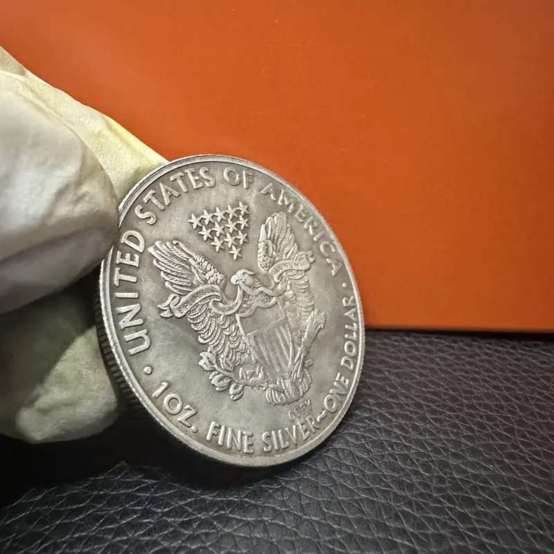 Liberty Patriotic Iron Silver-Plated Replica Coin, 1OZ Collectible Coin