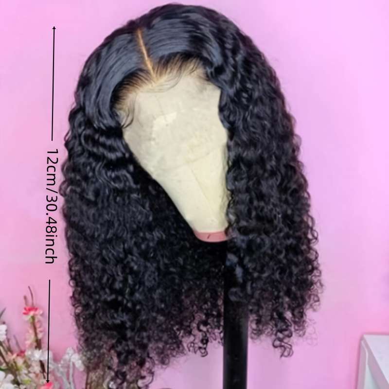 1Pc Natural Black 30.48cm Fashion Design Wig