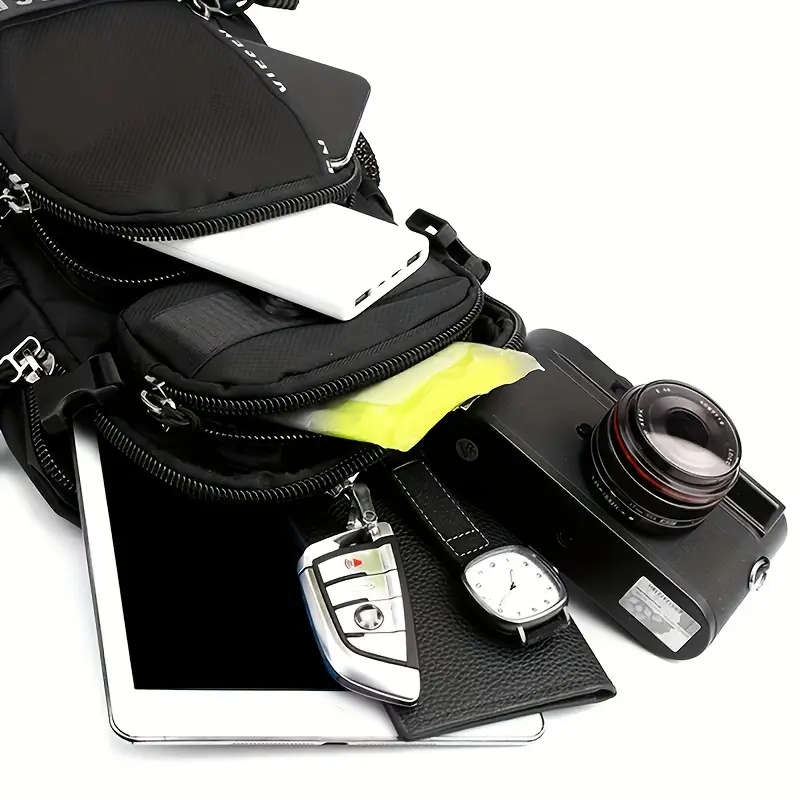 1pc Multi-Purpose Fashion Chest Bag Anti-Theft Trendy Sports Sling Backpack Lightweight Oxford Mater