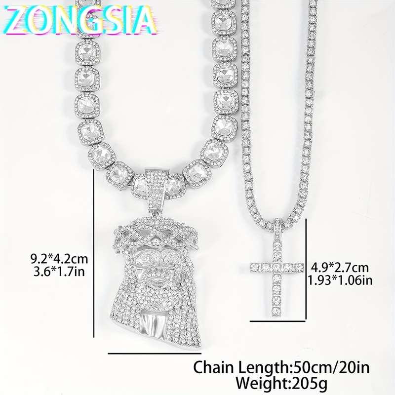 1 Piece Silver Color Jesus Theme Pendant