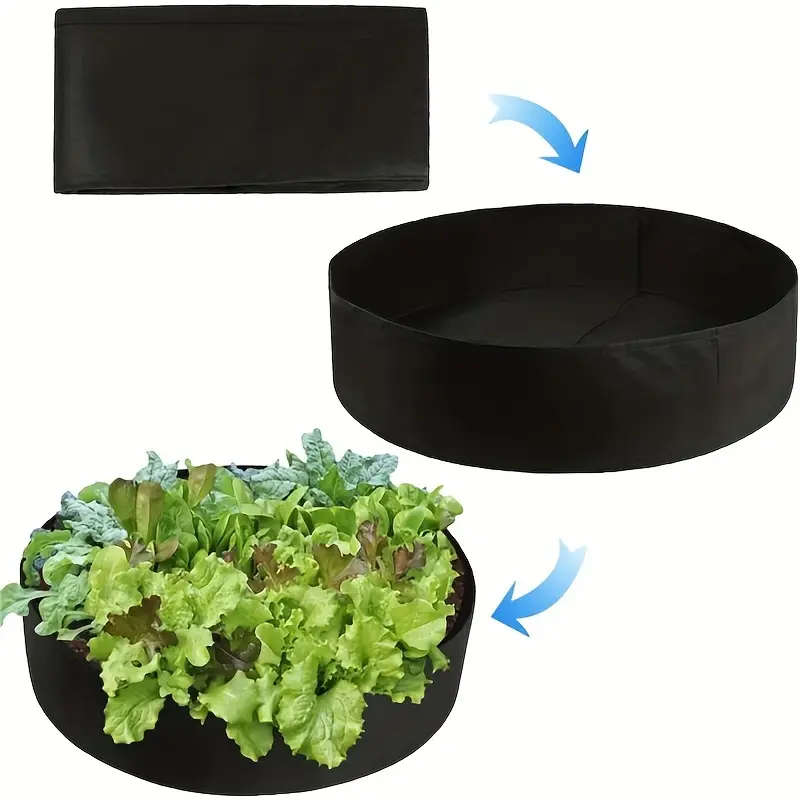 Planting Bag Thick Fabric Round Raised Garden Bed Planter
