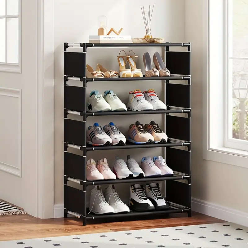 Space-Saving Metal Shoe Rack