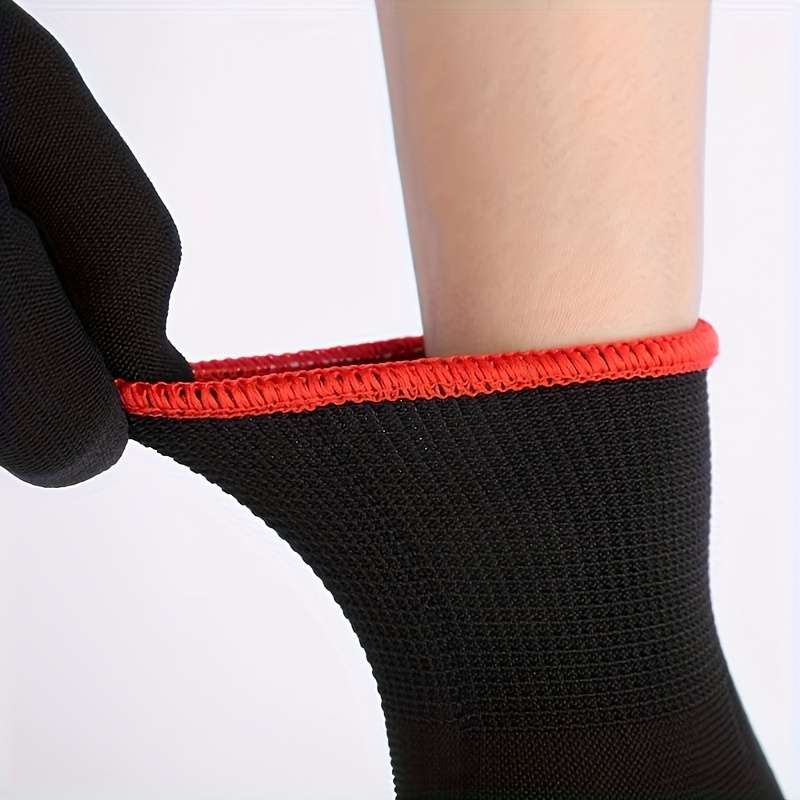 6 Pairs Black Multi Purpose Work Gloves