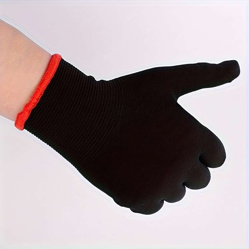 6 Pairs Black Multi Purpose Work Gloves