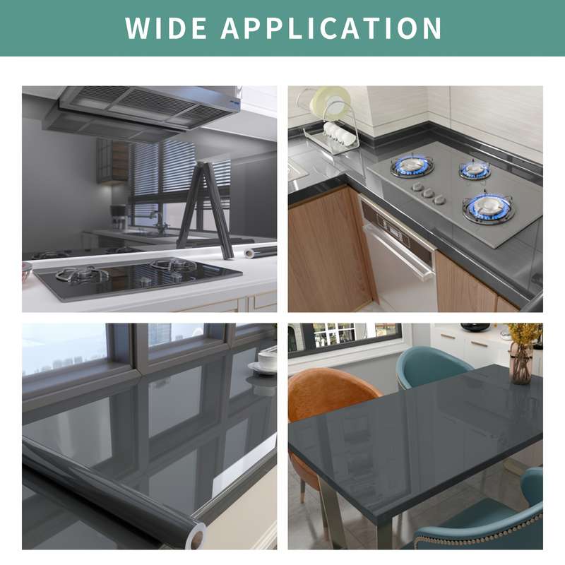 1PC Wall StickersGray40X1000cm 15.75X393.7in