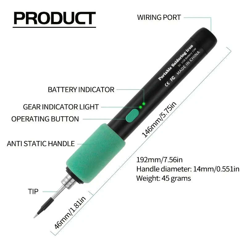 USB Rechargeable Soldering Iron Pen Kit