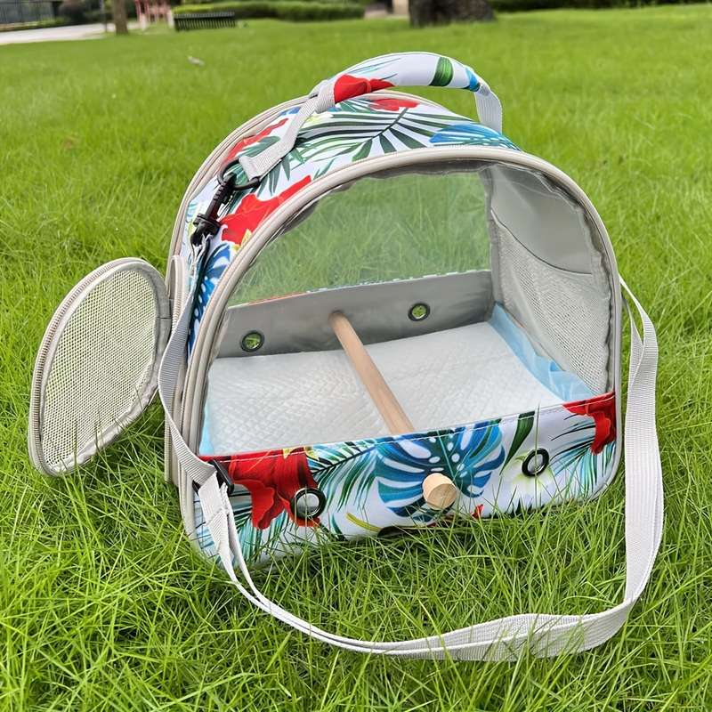 1pc Green Floral Pet Bag