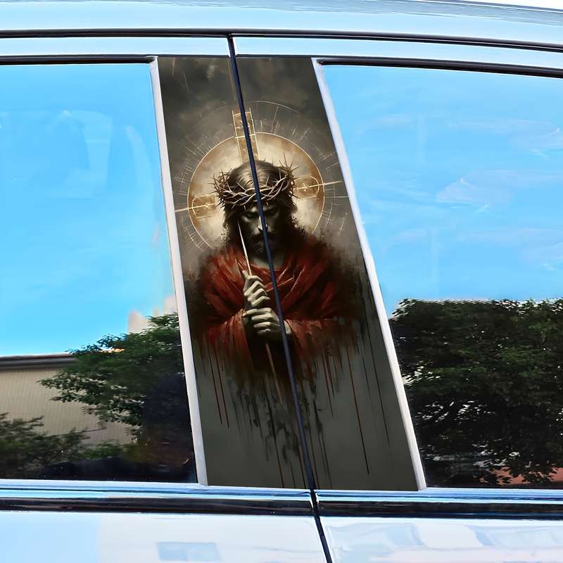 2pcs  25cm50cm Jesus Christian Themed Stickers