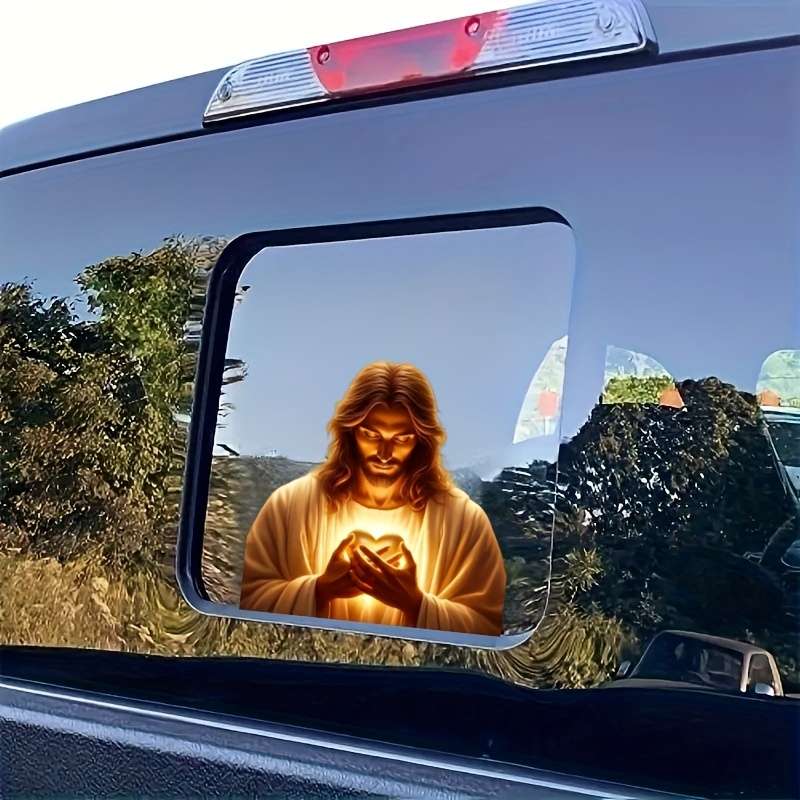 1pc 13.97cmx13.97cm Jesus Christian Themed Stickers