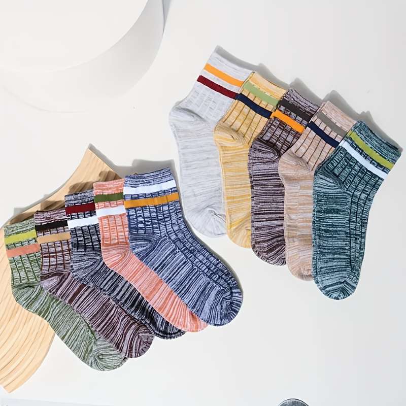 7 Pairs Random Asian One Size High Elastic Socks