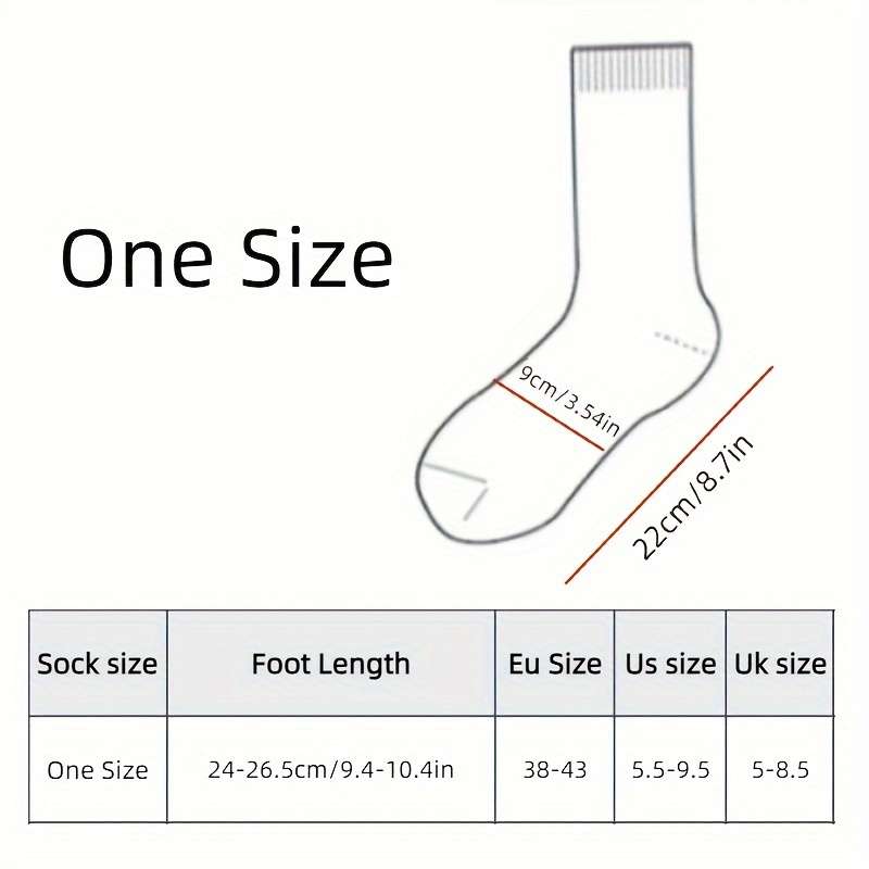 1 Pair Red And Green Sole One Size Socks