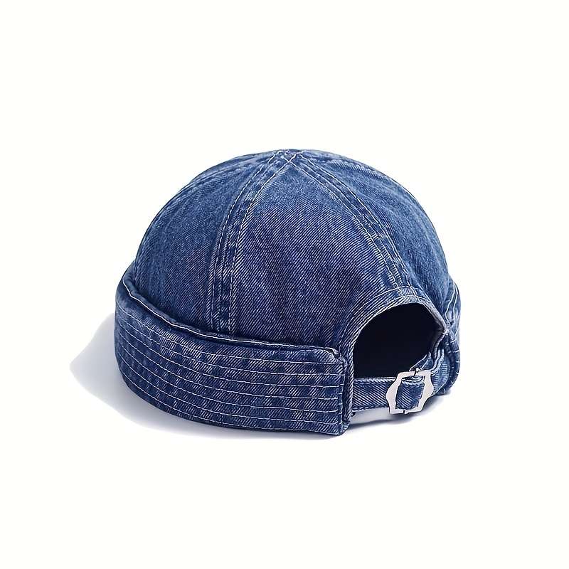 1pc European And American Trendy Brands Washed Denim Street Style Bucket Hats for Both Men And Wome
