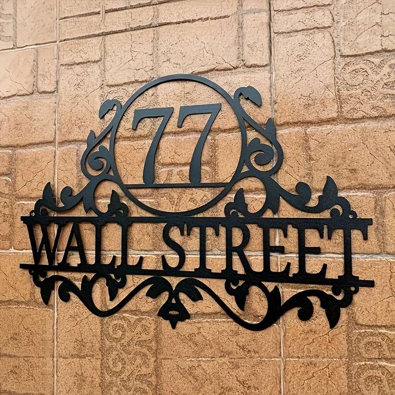 [Wallmounted Sign] Custom Metal Door Sign with Elegant ScrollworkPersonalized Wall-Mounted Addres
