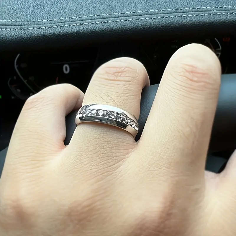 Titanium Steel Ring for Men and Women, 6mm Fashion Band