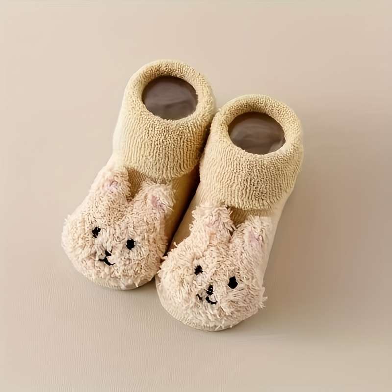 1Pairs Sock Beige Rabbit Size S 0 1Years