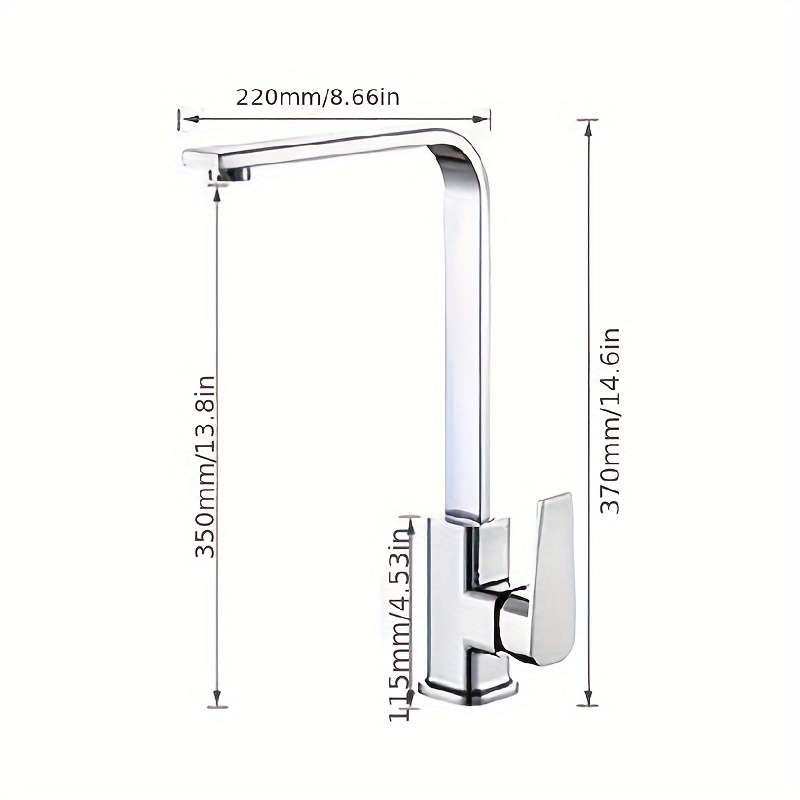 1pc Top Ten Kitchen Faucets Of The Same Style Hot And Cold Sinks Stainless Steel Rotatable