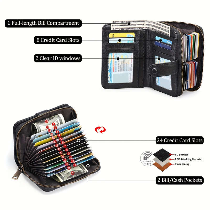 Fashion Zipper Card Holder
