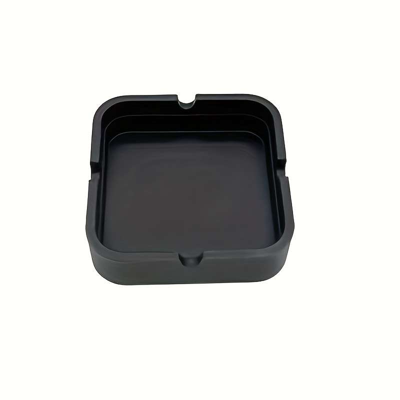1pc Silicone Ashtray High Temperature Resistant Portable Square Design for Office Home Hotel