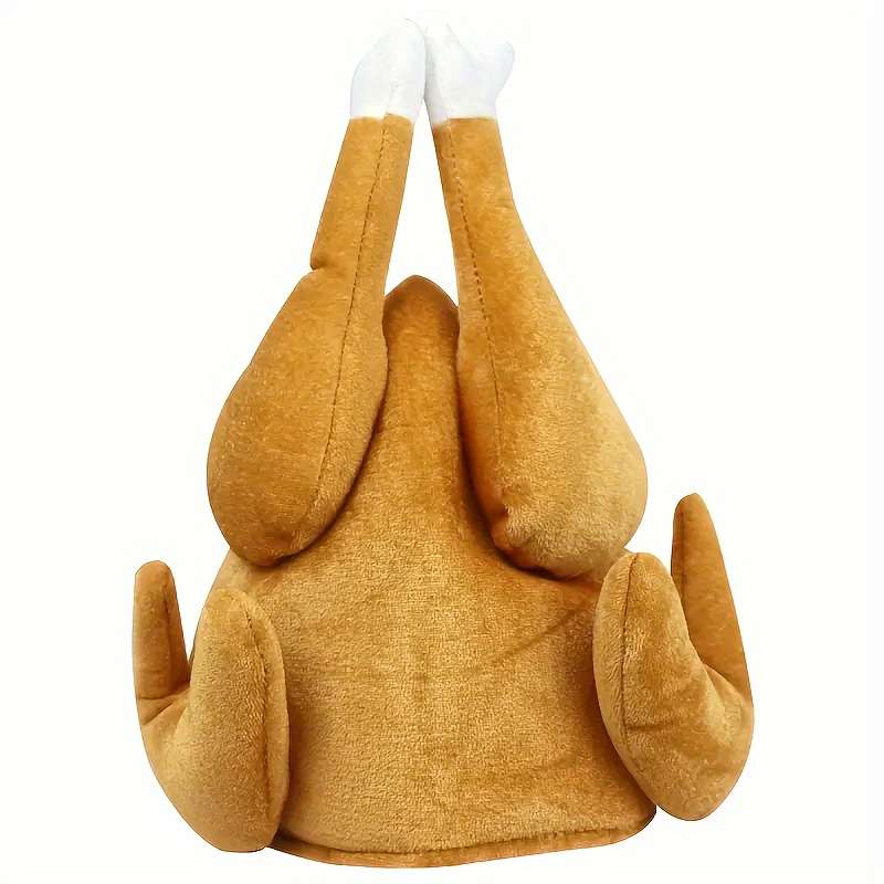 1pc Funky Turkey Leg Chef Hat for Thanksgiving Christmas Polyester Perfect for Holiday Parties
